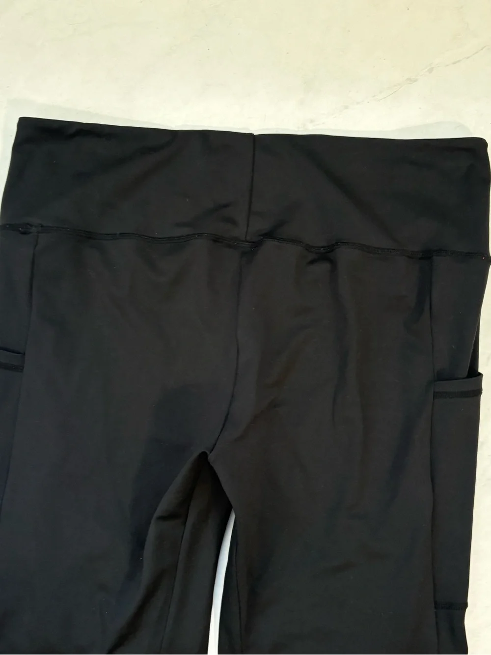 CVG Constantly Varied Gear Size Large Black Pleated Leg Leggings Yoga Gym